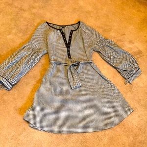 TOPSHOP Gingham Mini Dress